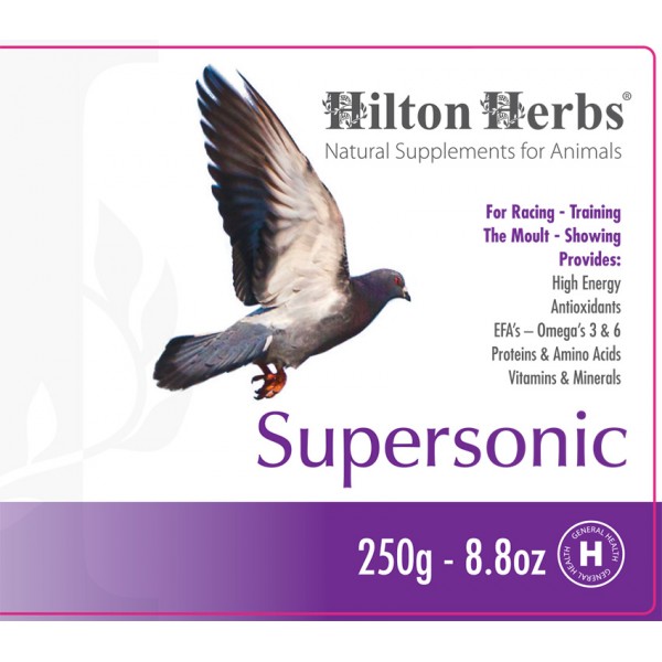 Supersonc - High energy supplement for Pigeons - front label